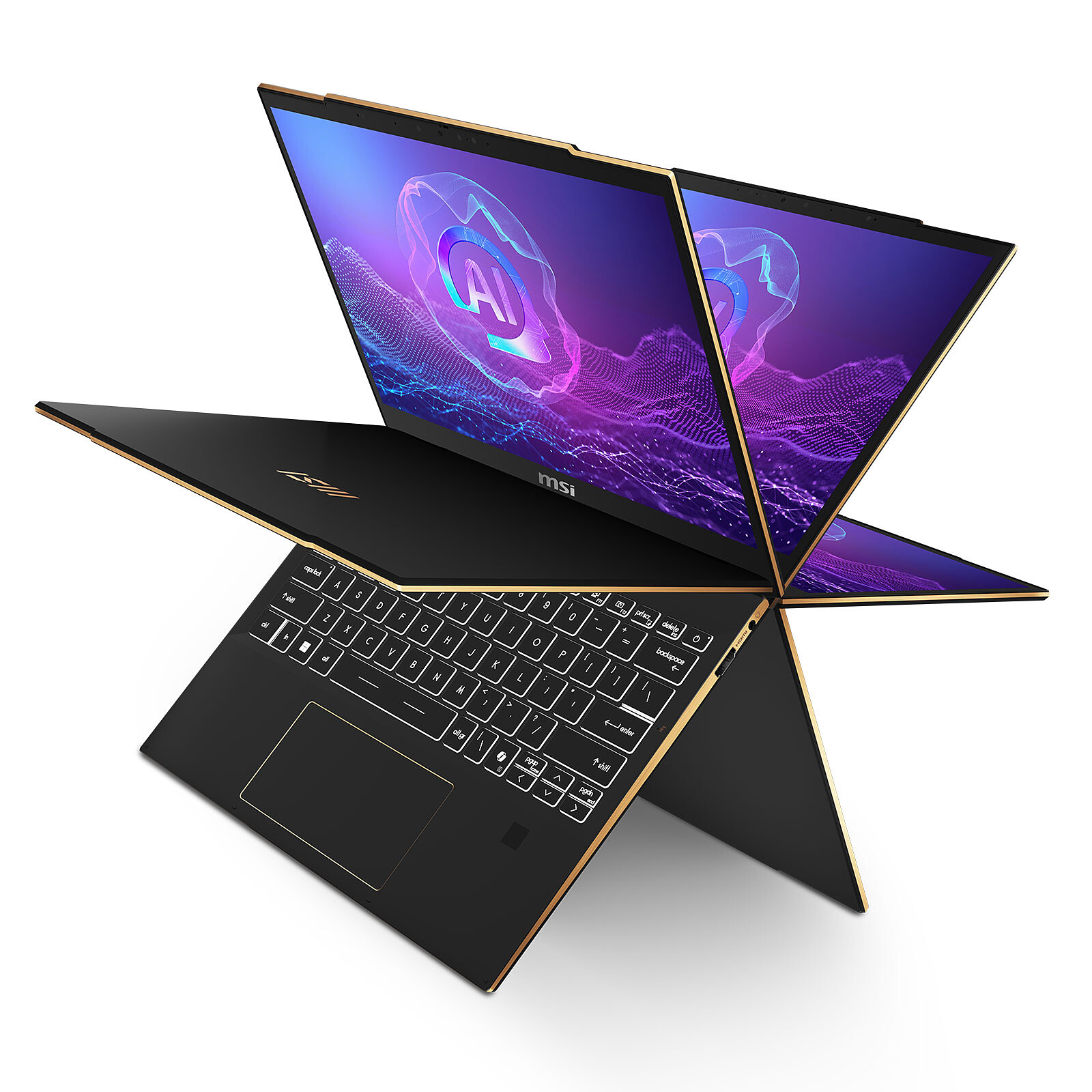 لپ تاپ استوک MSI Summit E13 AI Evo A1MTG X360 Ultra 7 155H / 16GB RAM / 1TB SSD / 13.3 Inch Touch